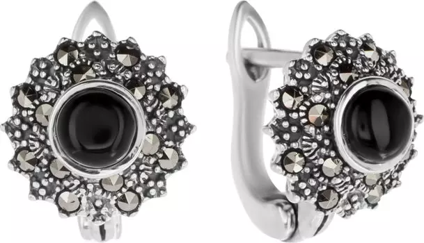 Серьги Марказит HE0922-oniks-mr