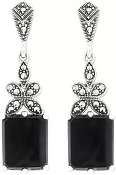 Серьги Марказит HE1026-oniks-mr