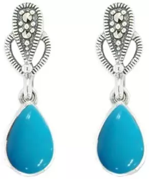 Серьги Марказит HE1054-birjuza-mr