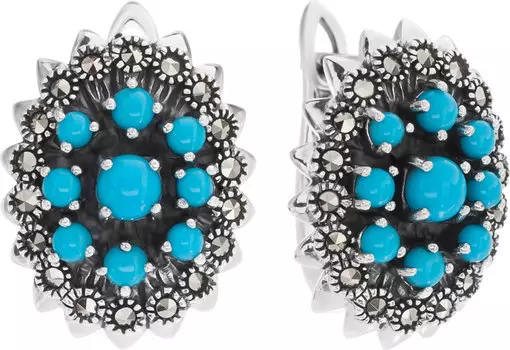 Серьги Марказит HE1212-birjuza-mr