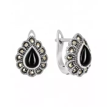 Серьги Марказит HE1264-oniks-mr