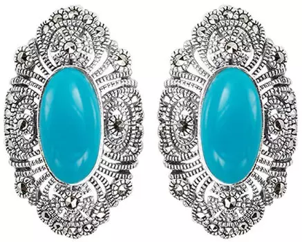 Серьги Марказит HE1399-birjuza-mr