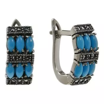 Серьги Марказит HE1410-birjuza-mr