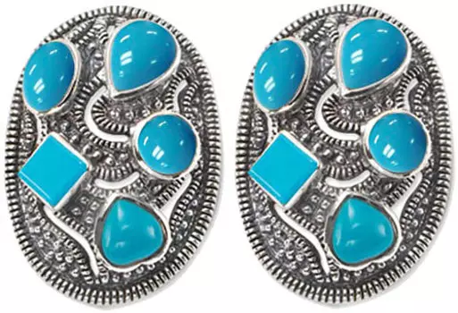 Серьги Марказит HE173-birjuza-mr