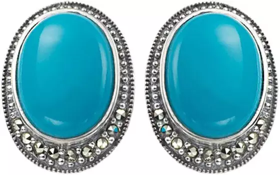 Серьги Марказит HE212-birjuza-mr