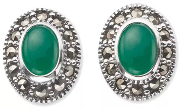 Серьги Марказит HE327-hrizopraz-mr