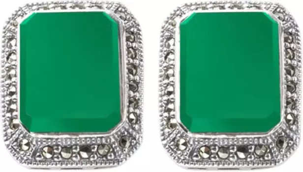 Серьги Марказит HE490-malahit-mr