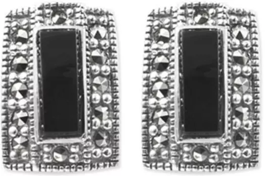 Серьги Марказит HE520-oniks-mr