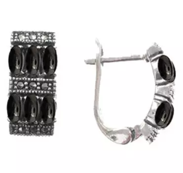 Серьги Марказит HE563SP-oniks-mr