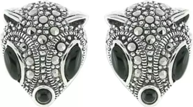 Серьги Марказит HE801-oniks-mr