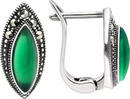Серьги Марказит HE837-hrizopraz-mr