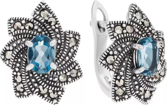 Серьги Марказит HE867-topaz-london-mr