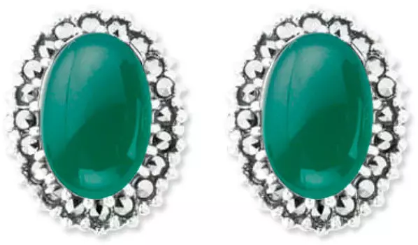 Серьги Марказит HE945-hrizopraz-mr