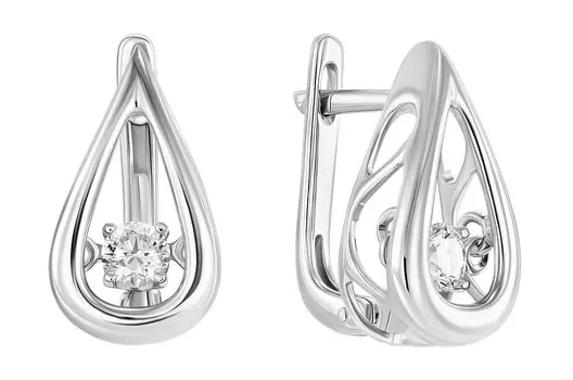 Серьги MIUZ Diamonds E01-34311-W