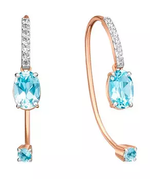 Серьги PLATINA Jewelry 02-4365-00-201-1110-57