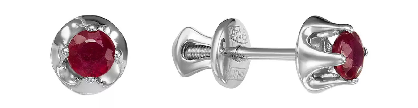 Серьги Серебро России S6-633R415-1049668