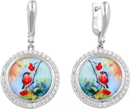 Серьги Серебро России S-11102R-74523