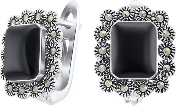 Серьги Silver Wings 220013-297-39-oniks