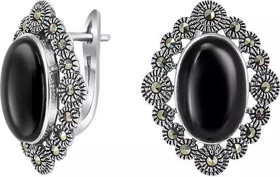 Серьги Silver Wings 220018-39-oniks