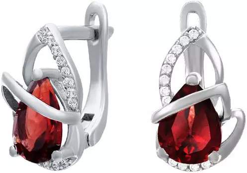 Серьги Silver Wings 22KNYS1489-155-granat