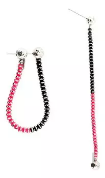 Серьги Sugar SG01001-CHERNYJ-ROZOVYJ