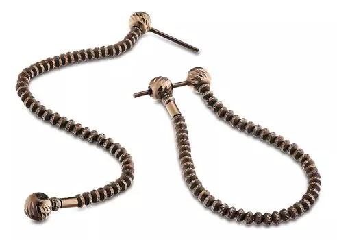 Серьги Sugar SG01003-KORICHNEVYJ-METALLIK