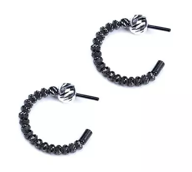 Серьги Sugar SG01020-CHERNYJ-METALLIK