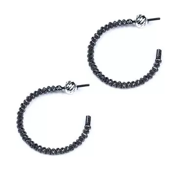 Серьги Sugar SG01030-CHERNYJ-METALLIK