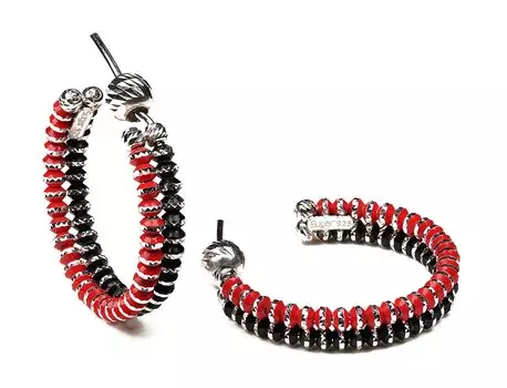 Серьги Sugar SG01031-CHERNYJ-KRASNYJ