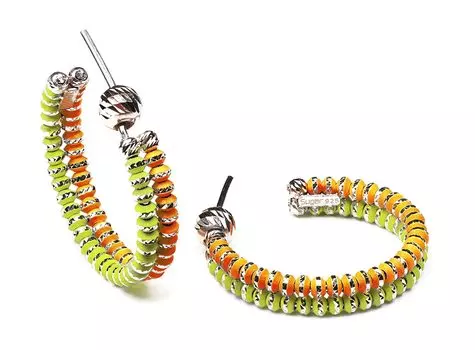 Серьги Sugar SG01031-ORANZHEVYJ-ZHELTYJ