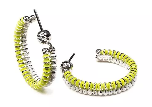 Серьги Sugar SG01031-ZHELTYJ-BELYJ