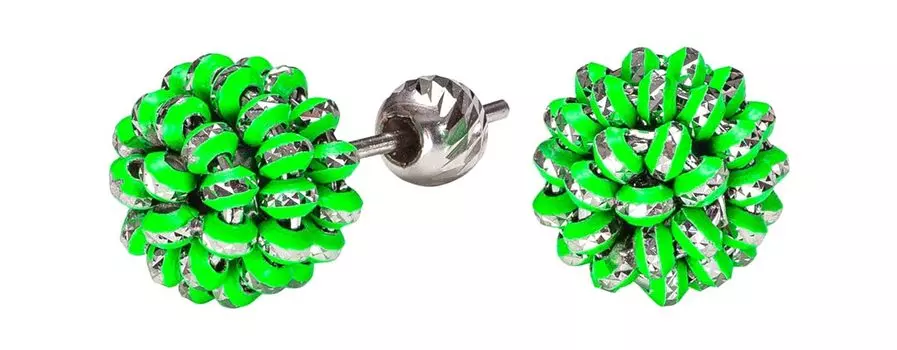 Серьги Sugar SG01101-ZELENYJ