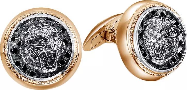 Запонки Маршал ZM-169/9-z-chernyj-agat