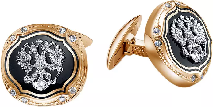 Запонки Маршал ZM-273/1-z-fianit