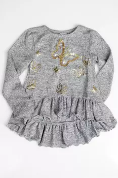 Джемпер для девочки коричневый сердце