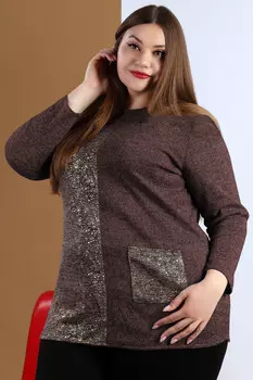 Темно-синяя туника больших размеров