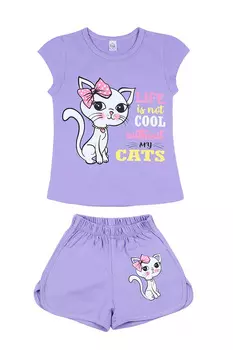 Джемпер для девочки сиреневый с бабочками