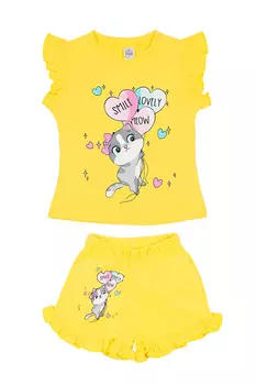 Футболка для девочки желтая