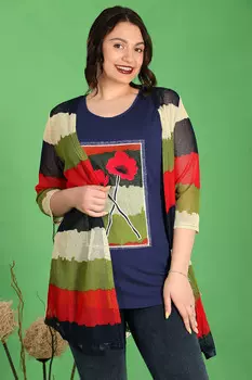 2В 3979.С1 Туника+ декоративная булавка