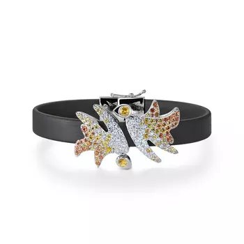 Браслет с 154 бриллиантами белое золото 585