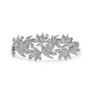 Браслет с 455 бриллиантами белое золото 585