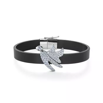 Браслет с 77 бриллиантами белое золото 585