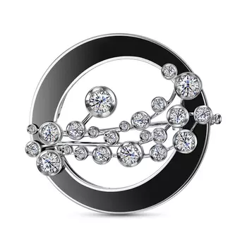 Брошь-подвеска с 24 бриллиантами белое золото 585