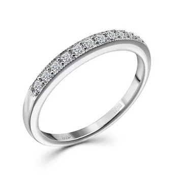 Кольцо с 11 бриллиантами белое золото 750