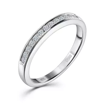 Кольцо с 13 бриллиантами белое золото 585