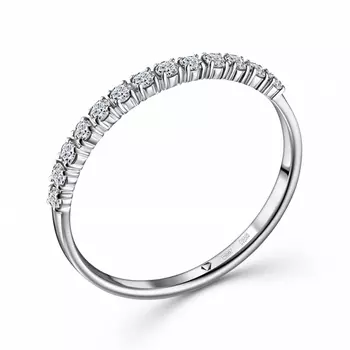 Кольцо с 13 бриллиантами белое золото 585