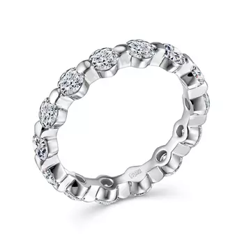 Кольцо с 14 бриллиантами белое золото 585