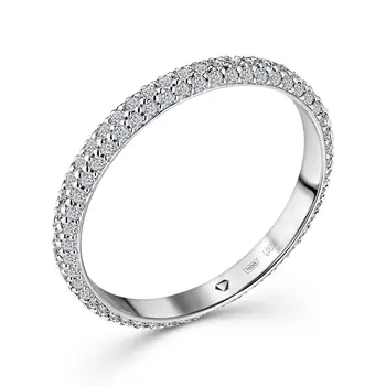 Кольцо с 159 бриллиантами белое золото 585