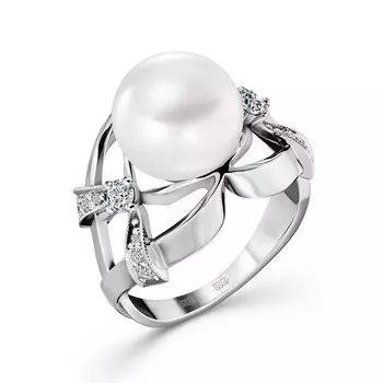 Кольцо с 15 бриллиантами белое золото 585