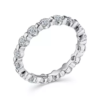 Кольцо с 16 бриллиантами белое золото 585